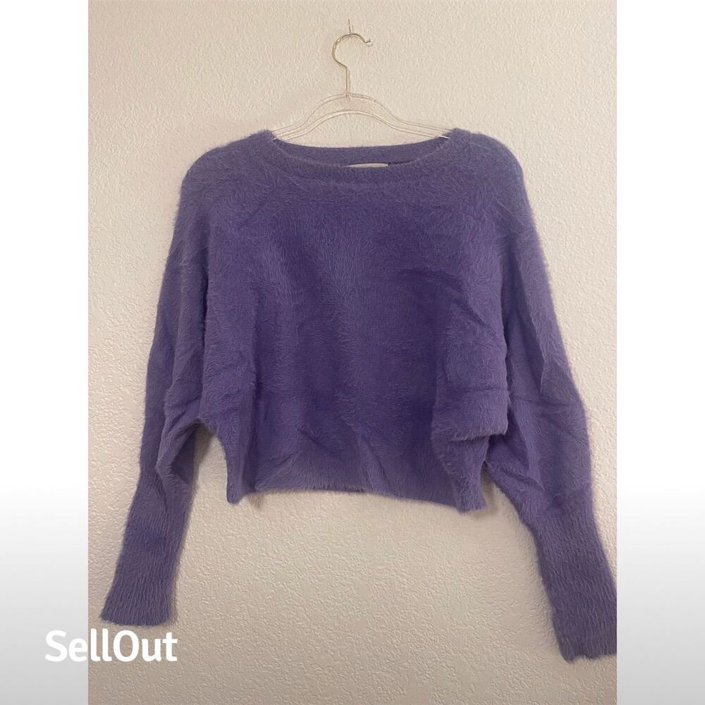 Jessica Simpson Women's XS Purple Cropped Pullover Sweater Casual